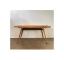 
Vintage wooden desk or (dining) table, extendable, Czech Rep. 1960/70s