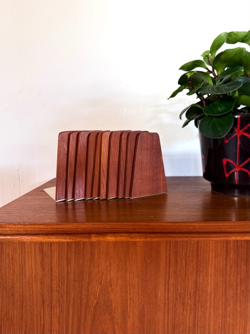 10x vintage teak bookends, Kai Kristiansen ‘60