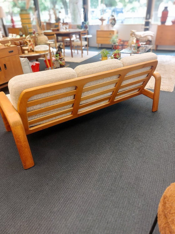 Image 1 of Vintage Danish design three-seater teak sofa 70s