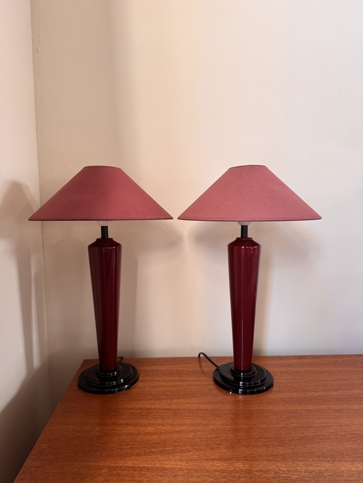 2x Vintage Tafellampen Happylight