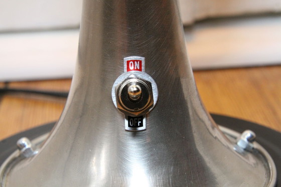 Image 1 of Trompetlamp Vloerlamp Zilver Zwart 100% Duurzaam Uniek