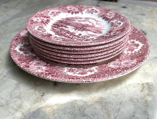 Incantevole set da pasticceria da 7 pezzi - Servizio da tavola in gres inglese EIT