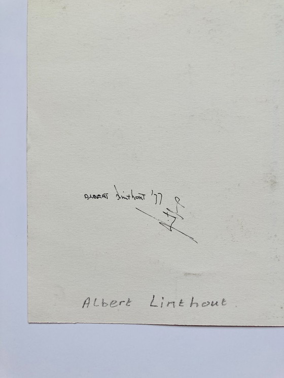 Image 1 of Albert Linthout - Vintage Original Pen Drawing - 1977