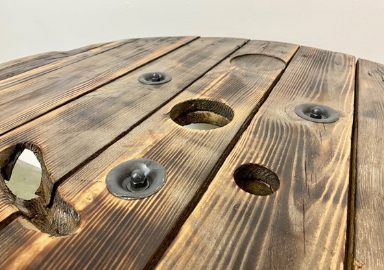 Image 1 of Table basse ronde de style industriel vintage, années 1960