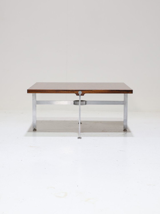 Image 1 of Sven Ellekaer salontafel palissander staal Deens 1960s