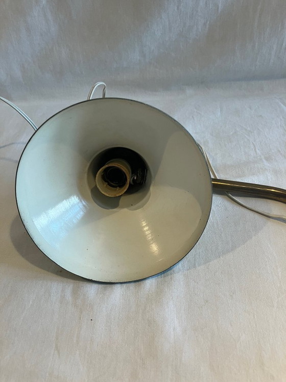 Vintage brass and glass table lamp – Metal (photo 10 of 15)