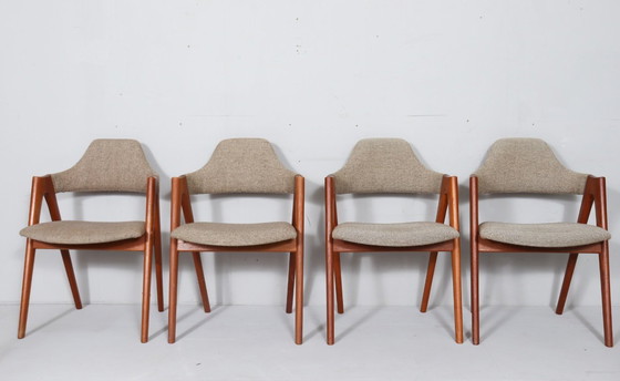 Image 1 of Set di 5 sedie/sedie da pranzo di Kai Kristiansen per Sva Møbler, modello: 'Compas', Danimarca, anni '60