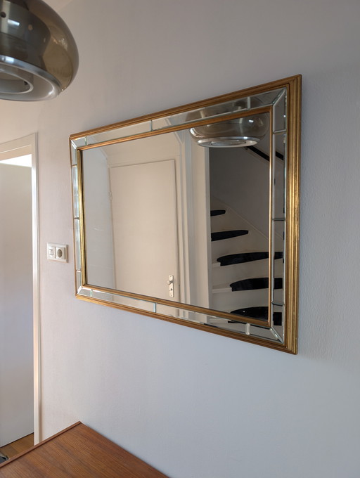 Vintage Dekundt luxe spiegel facet geslepen goud jaren 70 
