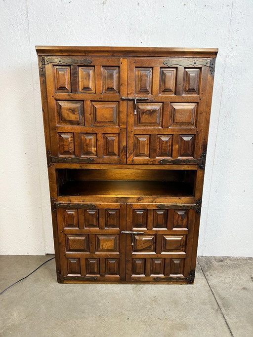 Mobile/parete a muro spagnolo vintage, stile brutalista, anni '60