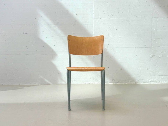 Image 1 of Set aus 6 Formschöne Stapelstühle von Stella, Schweiz, 1950er Jahre