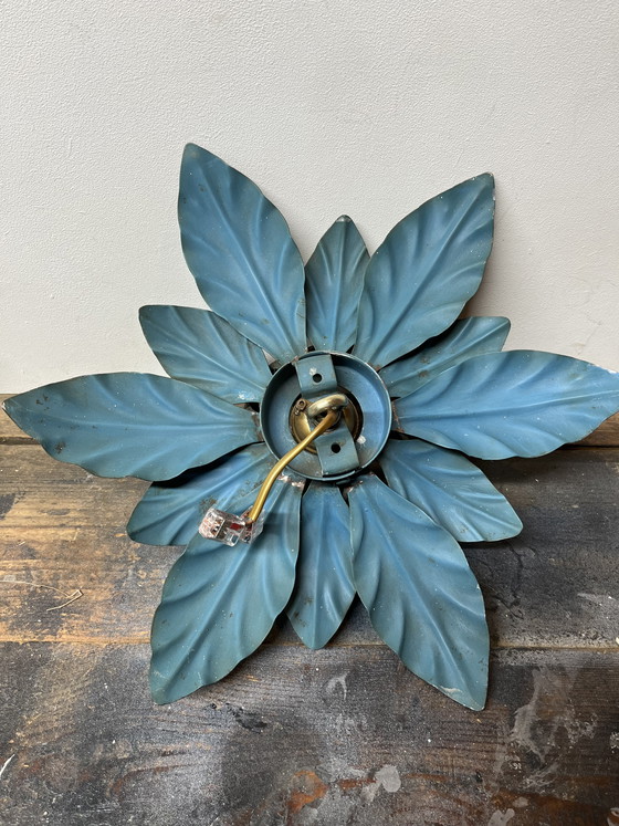 Image 1 of Lampe de plafond/applique murale vintage Fleur italienne Masca