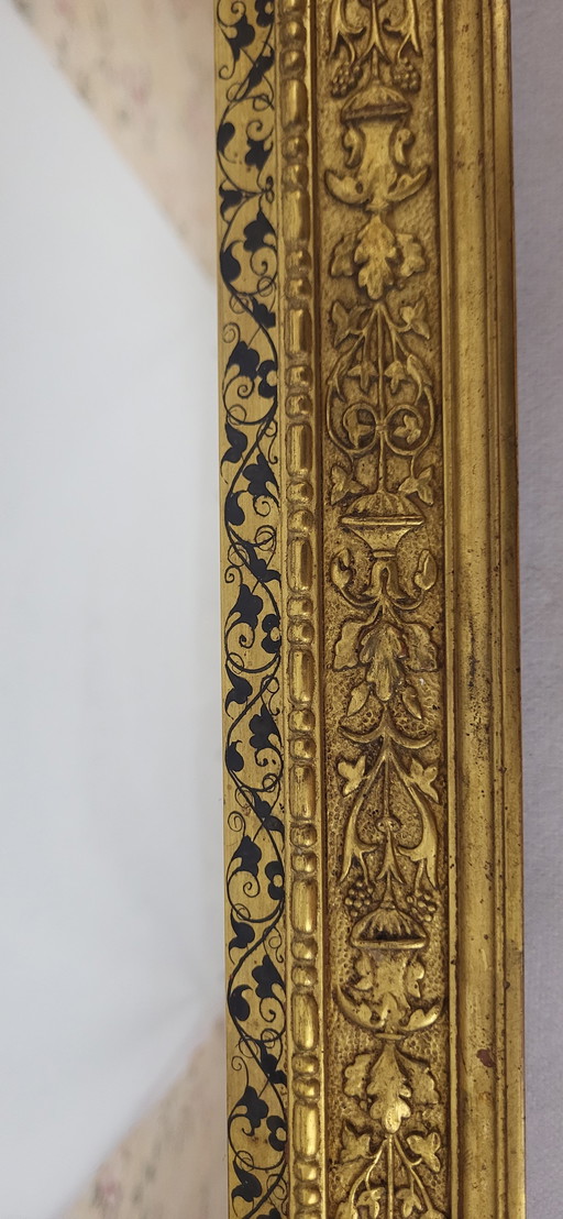 Miroir en bois doré XIXème Maison Goupil & Cie