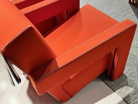 Image 1 of CASSINA  SET di 2 Poltrone637 Utrecht (NUOVE MAI USATE) in Lana KVDRAT Rossa 13L