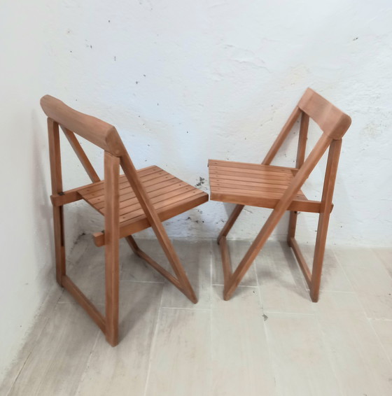 Image 1 of Coppia di Sedie Pieghevoli Trieste Produzione Bazzani