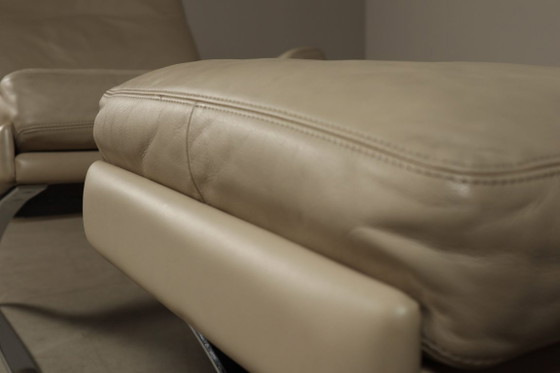 Leren "Swing" loungefauteuil met poef voor COR Duitsland, jaren 60 – Hockers en poefs, Chrome, Leather (photo 13 of 15)