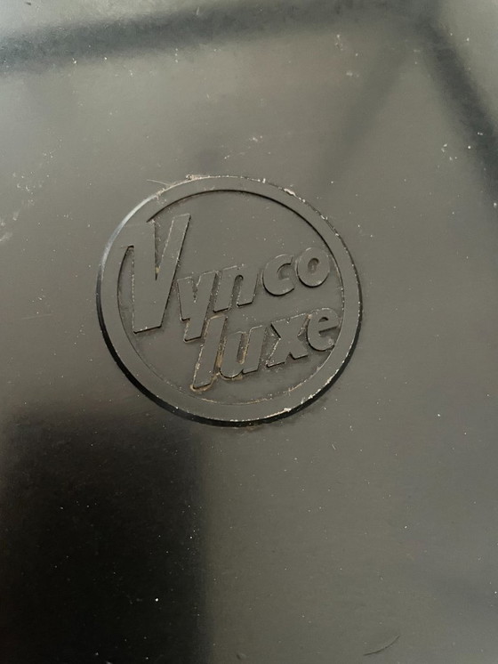 Image 1 of Table de cuisine vintage Vynco Luxe en bakélite noire et chrome, style années 50