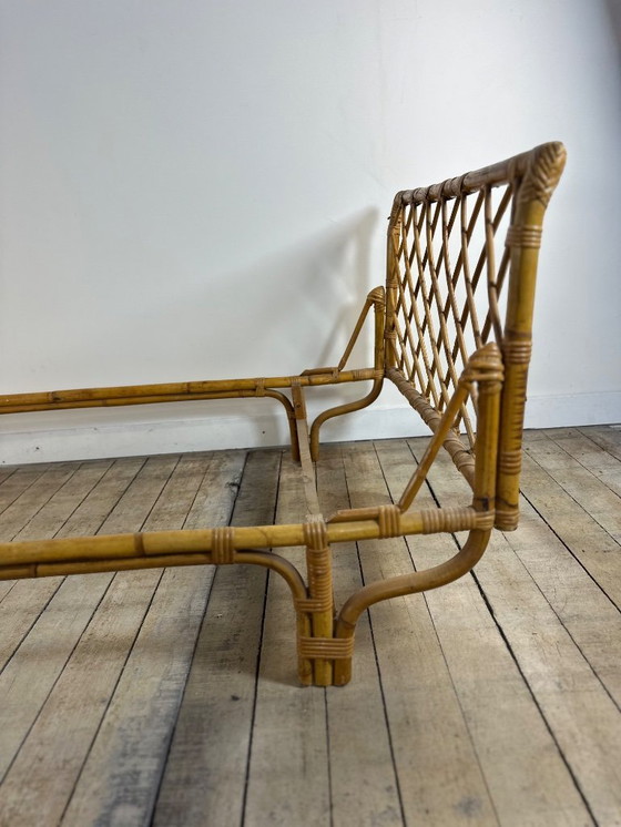 Image 1 of Letto vintage anni '60 in rattan e bambù