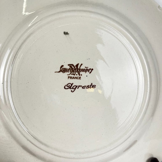 Set of 8 "Agreste" Sarreguemines Dinner Plates, 20th Century – Crockery, Ceramic (photo 5 of 11)