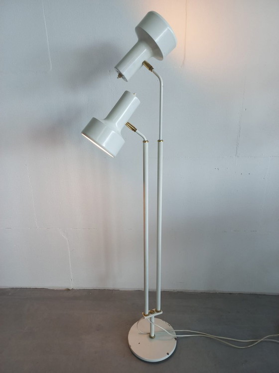 Image 1 of Lampada da terra vintage danese anni '70/'80 a 2 faretti regolabili in altezza (marca Dansa)