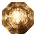 NOS Wika hexagon ceiling lamp ceiling lamp glass vintage
