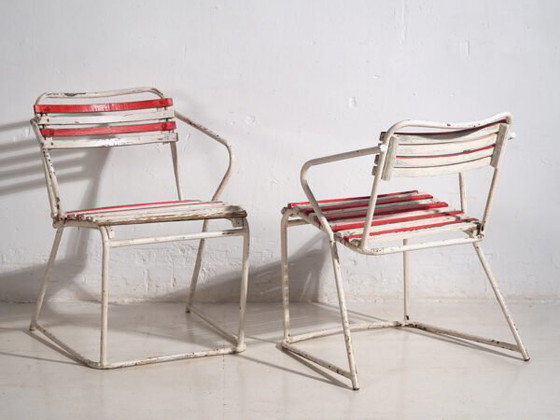 Chaises de jardin empilables antiques (c.1920). Lot de 2 pièces – Iron, Rustic (photo 12 of 28)