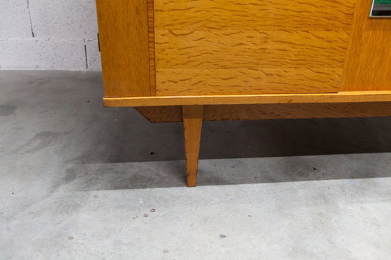 Image 1 of 1970s Scandinavian wardrobe with hanging space, shelf, mirror, 21x126cm, 2 doors