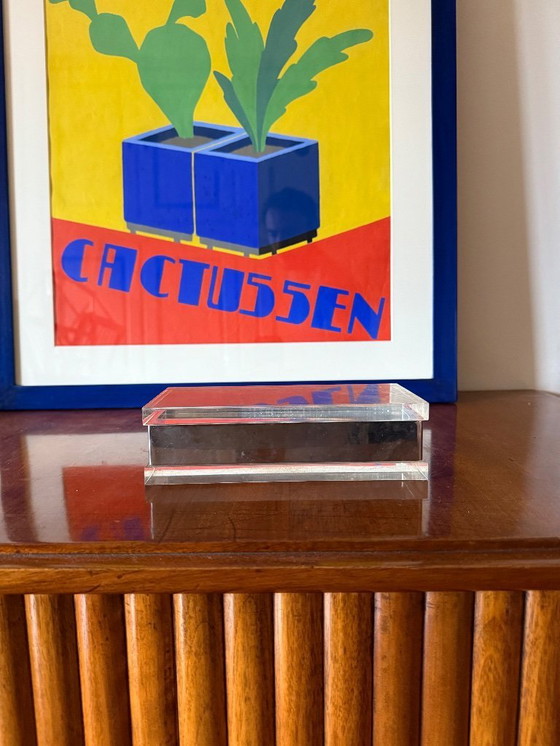 Image 1 of Hollywood Regency lucite doos, Guzzini Italië 1970