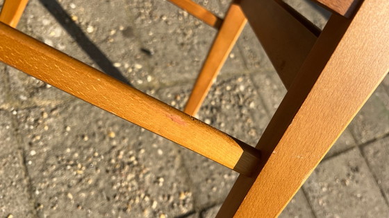 8 Danish Farstrup Dining chairs newly upholstered pink corduroy – Wood, Textile (photo 15 of 15)