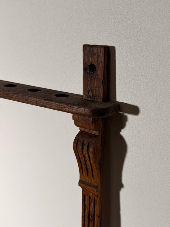 Antieke Biljart Keu Standaard met Scorebord & Spiegel – Kamerschermen, Glass (photo 5 of 6)
