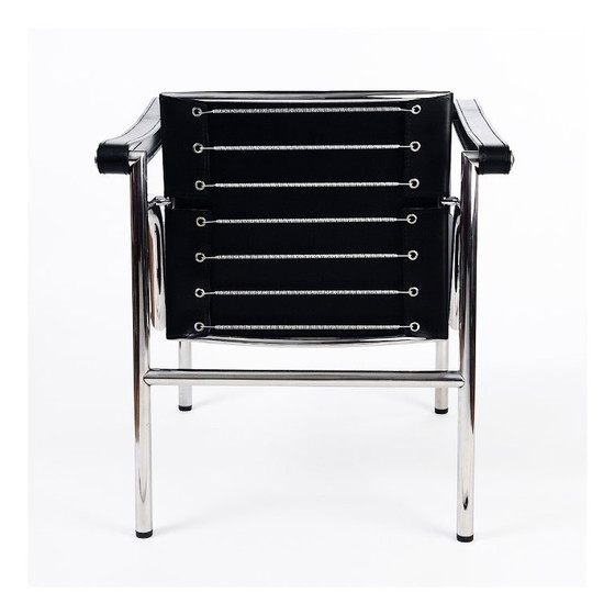 LC1 Cassina Armchair – Black Leather & Chrome (Very Good Condition) (photo 6 of 6)