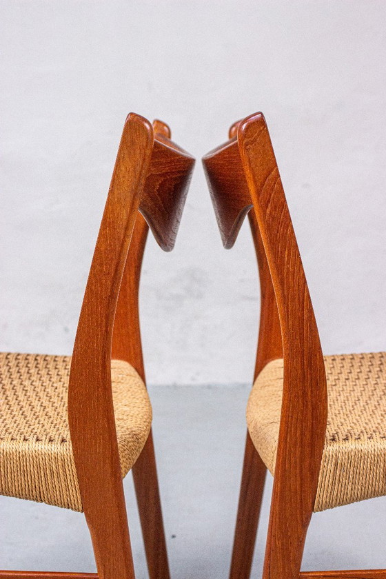 4 sedie Arne Wahl Iversen in teak, design danese, metà secolo, anni '60 – Glyngore Stolefabrik (photo 2 of 18)
