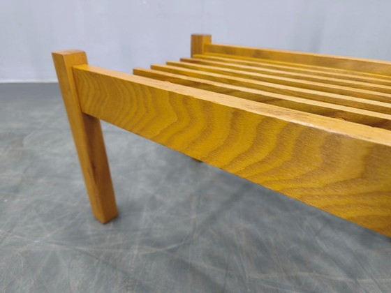 Image 1 of Set di tre supporti per piante in legno, stile metà secolo, Cecoslovacchia anni '70