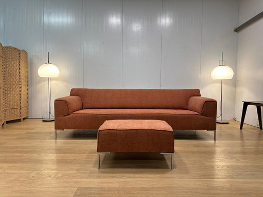 NUOVO Design rivestito in stock Bloq 4 posti + poggiapiedi