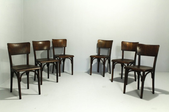 Sedie da pub Thonet H-48, anni '30, set di 6 – Sedie da pranzo, Legno (photo 4 of 16)