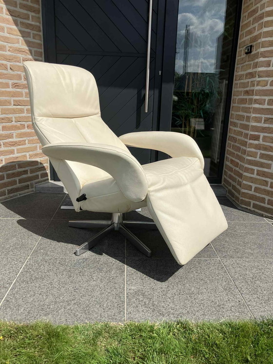 Image 1 of Jori Symphony Pelle beige (bianco crema), Medi, poltrona reclinabile monomovimento