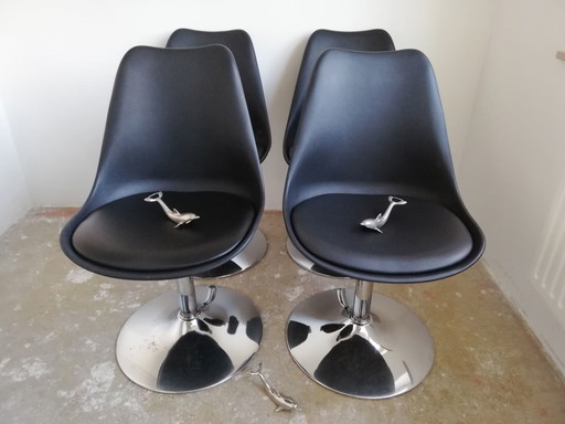 4x Sillas de cubo retro