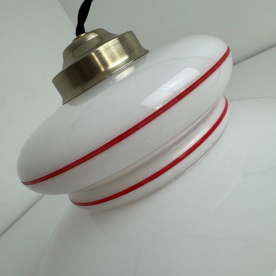 Lampada a sospensione vintage in vetro opalino, anni '70 – Lampade a sospensione, Glass (photo 7 of 11)