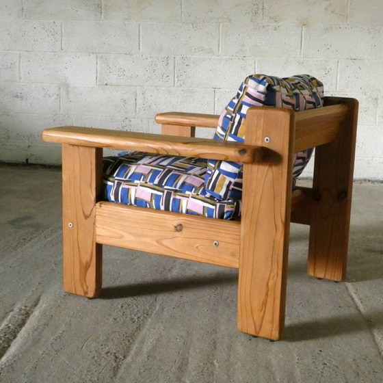 coppia di poltrone in pino, 1970 – Legno, Brutalist (photo 5 of 8)