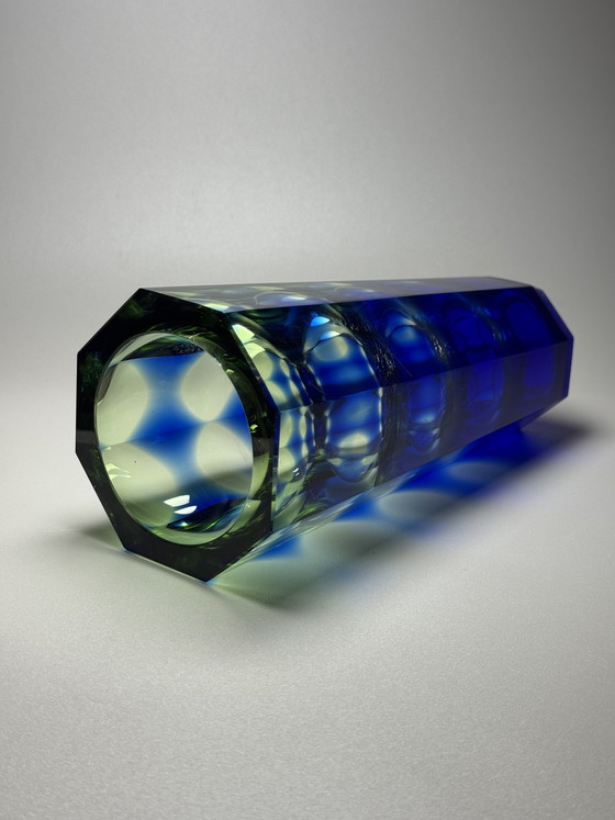 Image 1 of Rainbow Vase by Aknuny Astvatsaturyan Leningrad Art Glass Factory, USSR, 1960s