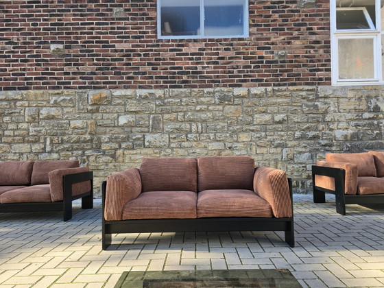 Gavina Knoll International Bastiano Afra Tobia Scarpa 60s 70s Banken Zitgroepset – Bankjes, Textile (photo 3 of 9)