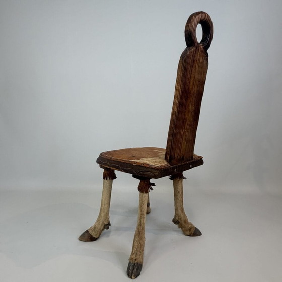 Coppia di sedie rustiche stile folk – Poltrone relax, Pelle, Legno (photo 10 of 34)