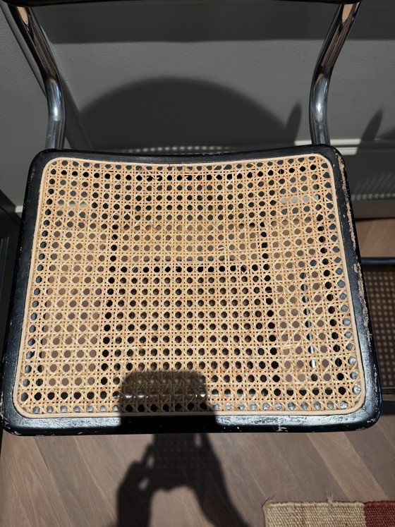 Set Van 2 Vintage Cesca Barkrukken - Italië, Jaren ‘70, ‘80 – Metal, Rattan (photo 6 of 7)