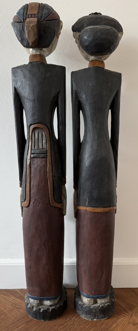 Image 1 of Indonesian Couple Of Wood - 100 X 35