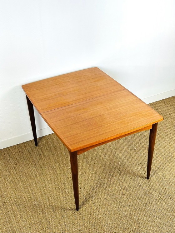 Image 1 of Uitschuifbare Scandinavische teakhouten eettafel, 1960