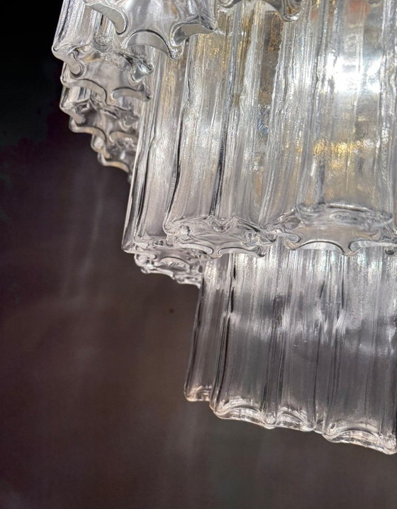 Image 1 of Lustre/plafonnier à trois niveaux de style milieu du siècle, provenant de Limbourg, en Allemagne, années 1970