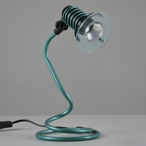 1990s Postmodern ESTO Spiral Adjustable Desk Light —  Vintage Directional Table Lamp From Estonia.