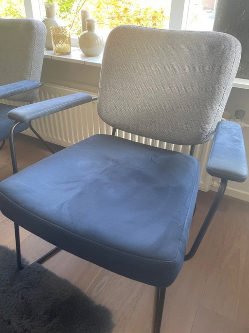 2 Stylish Armchairs - Bert Plantagie Kiko – fauteuils, Metal, Textile (photo 2 of 6)