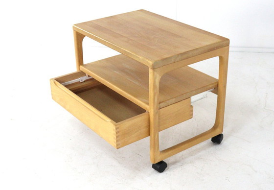 Image 1 of Brink møbler Gelsted oak trolley 'Pjedsted' vintage Danish oak