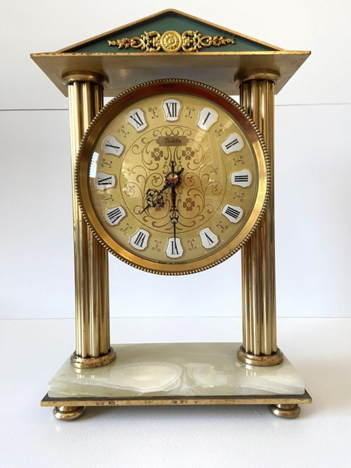 Vintage Portico Clock Star Made in France Greek Art