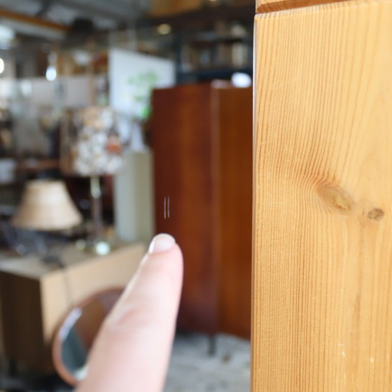 Image 1 of Vintage spiegel hout pinewood groot passpiegel ovaal Finja